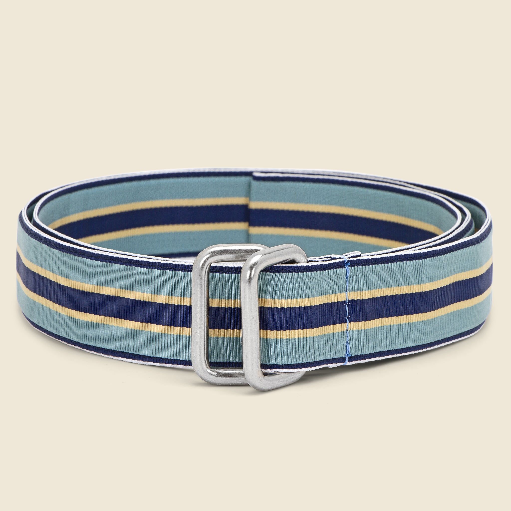 Grosgrain Tape Double Ring Belt - Sax - BEAMS+ - STAG Provisions - Accessories - Belts