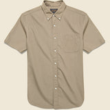Short Sleeve Broad Cloth Shirt - Beige - BEAMS+ - STAG Provisions - Tops - S/S Woven - Solid