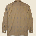 Open Collar T/C Jacquard Chambray Shirt - Khaki - BEAMS+ - STAG Provisions - Tops - L/S Woven - Other Pattern