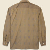 Open Collar T/C Jacquard Chambray Shirt - Khaki - BEAMS+ - STAG Provisions - Tops - L/S Woven - Other Pattern
