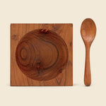Teak Salt Cellar & Spoon - Home - STAG Provisions - Home - Kitchen - Tabletop