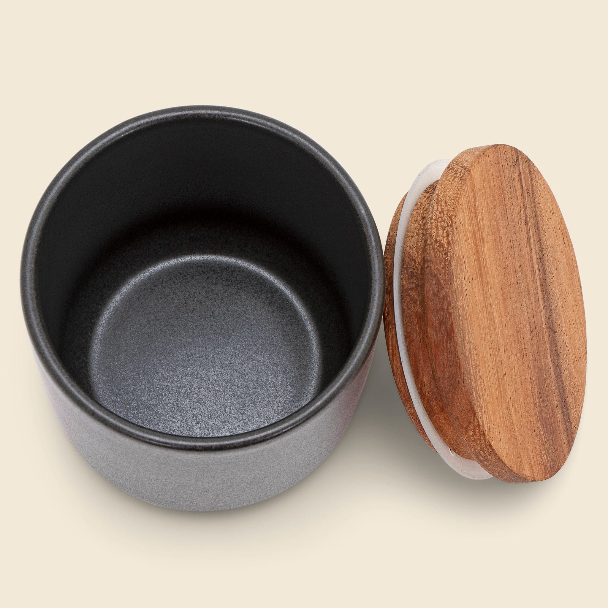 Small Stoneware & Acacia Canister - Home - STAG Provisions - Home - Kitchen - Storage