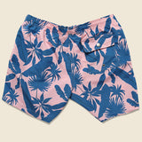 Tropical Palms Swim Trunk - Pink/Blue - Bather Trunk Co. - STAG Provisions - Shorts - Swim