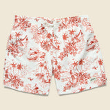 Canadian Toile Swim Trunk - Red/White - Bather Trunk Co. - STAG Provisions - Shorts - Swim