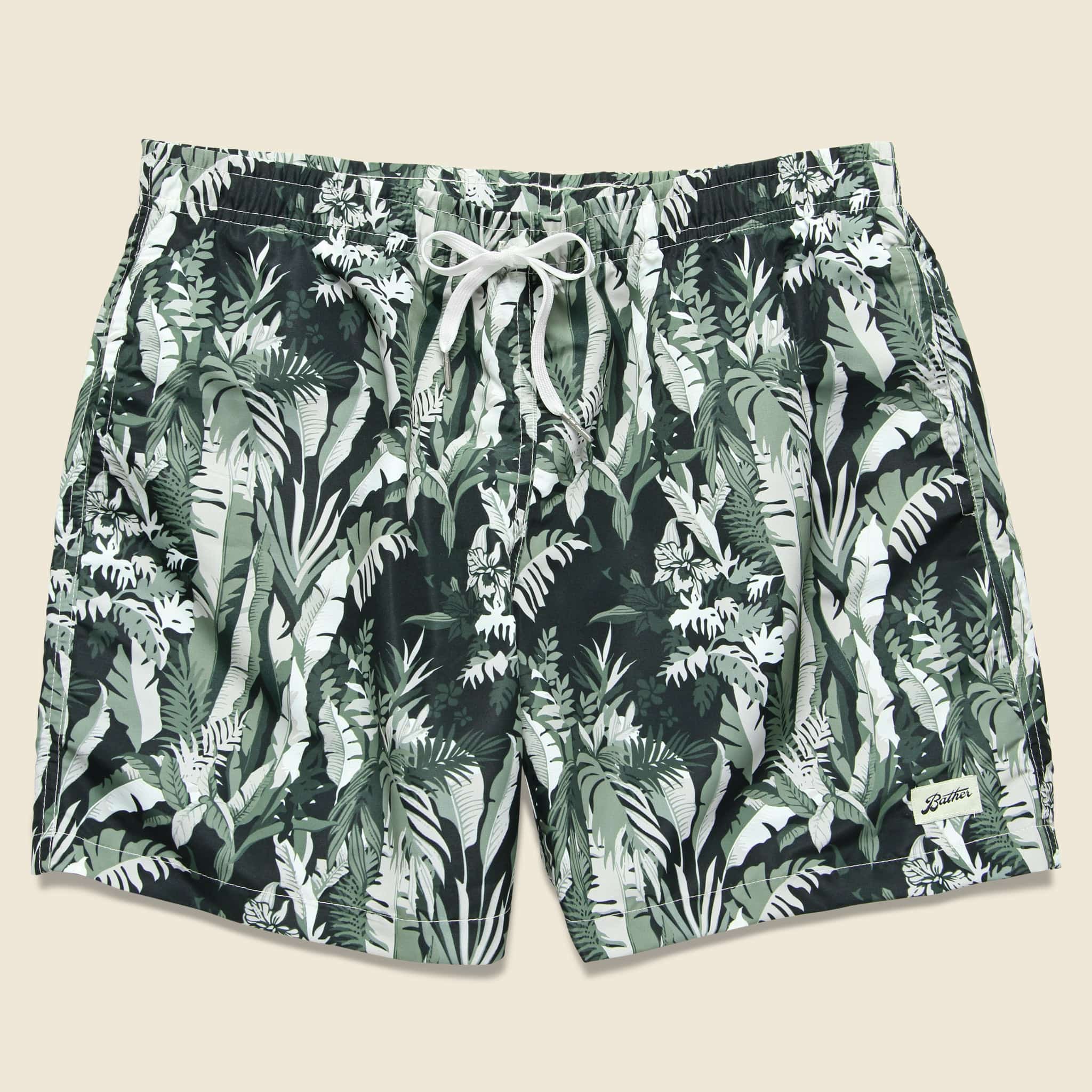 Tropical Forest Swim Trunk - Green - Bather Trunk Co. - STAG Provisions - Shorts - Swim