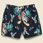 Hawaiian Tiger Swim Trunk - Black - Bather - STAG Provisions - Shorts - Swim
