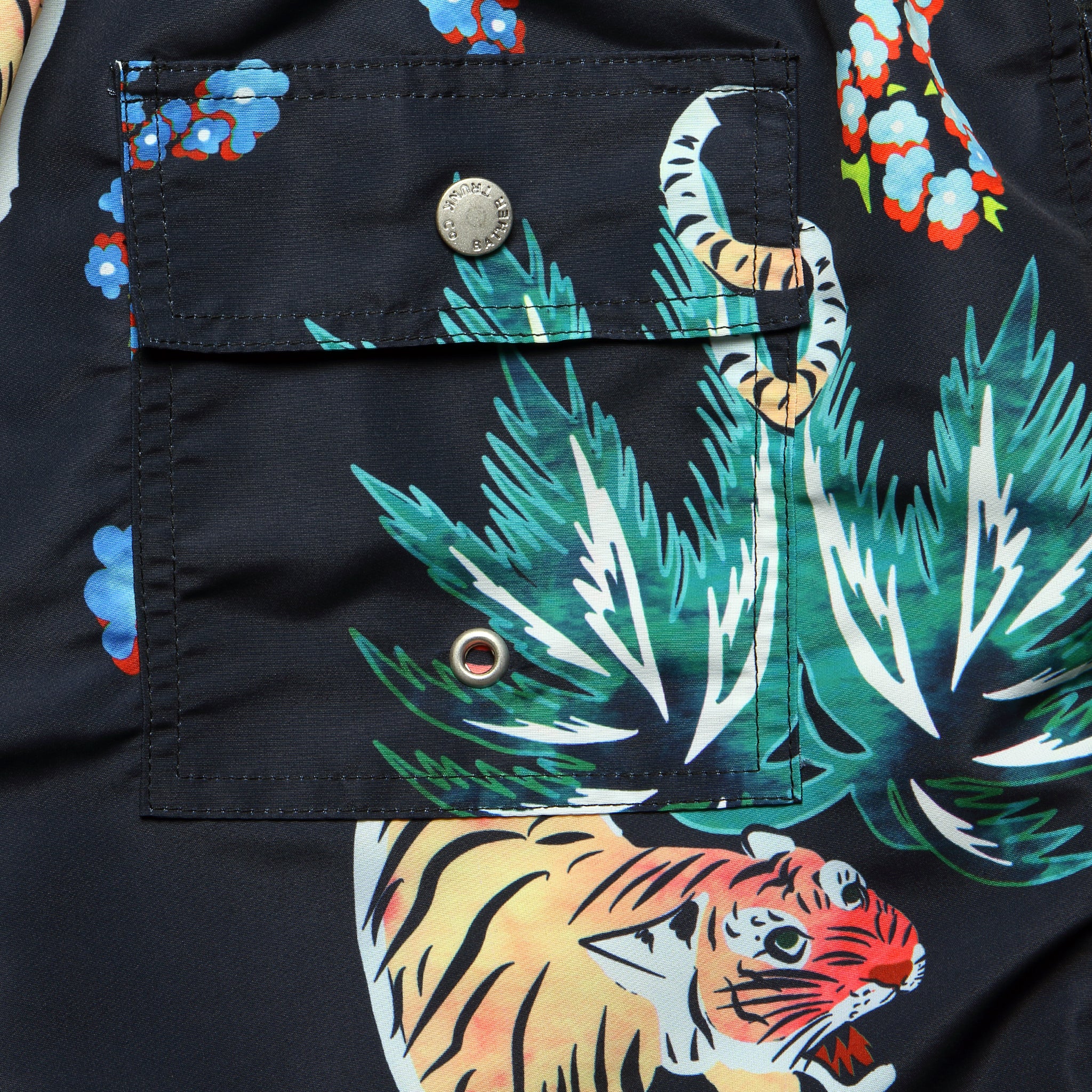 Hawaiian Tiger Swim Trunk - Black - Bather - STAG Provisions - Shorts - Swim