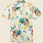 Hawaiian Tiger Button Up Shirt - Beige - Bather - STAG Provisions - Tops - S/S Woven - Other Pattern