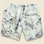 Bouquet Marble Swim Trunk - Pistachio - Bather - STAG Provisions - Shorts - Swim