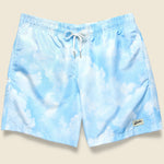 Cloud Pattern Swim Trunk - Baby Blue - Bather - STAG Provisions - Shorts - Swim