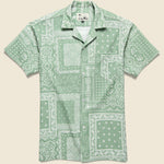 Bandana Print Camp Shirt - Sage - Bather - STAG Provisions - Tops - S/S Woven - Other Pattern