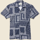 Bandana Print Camp Shirt - Navy - Bather - STAG Provisions - Tops - S/S Woven - Other Pattern