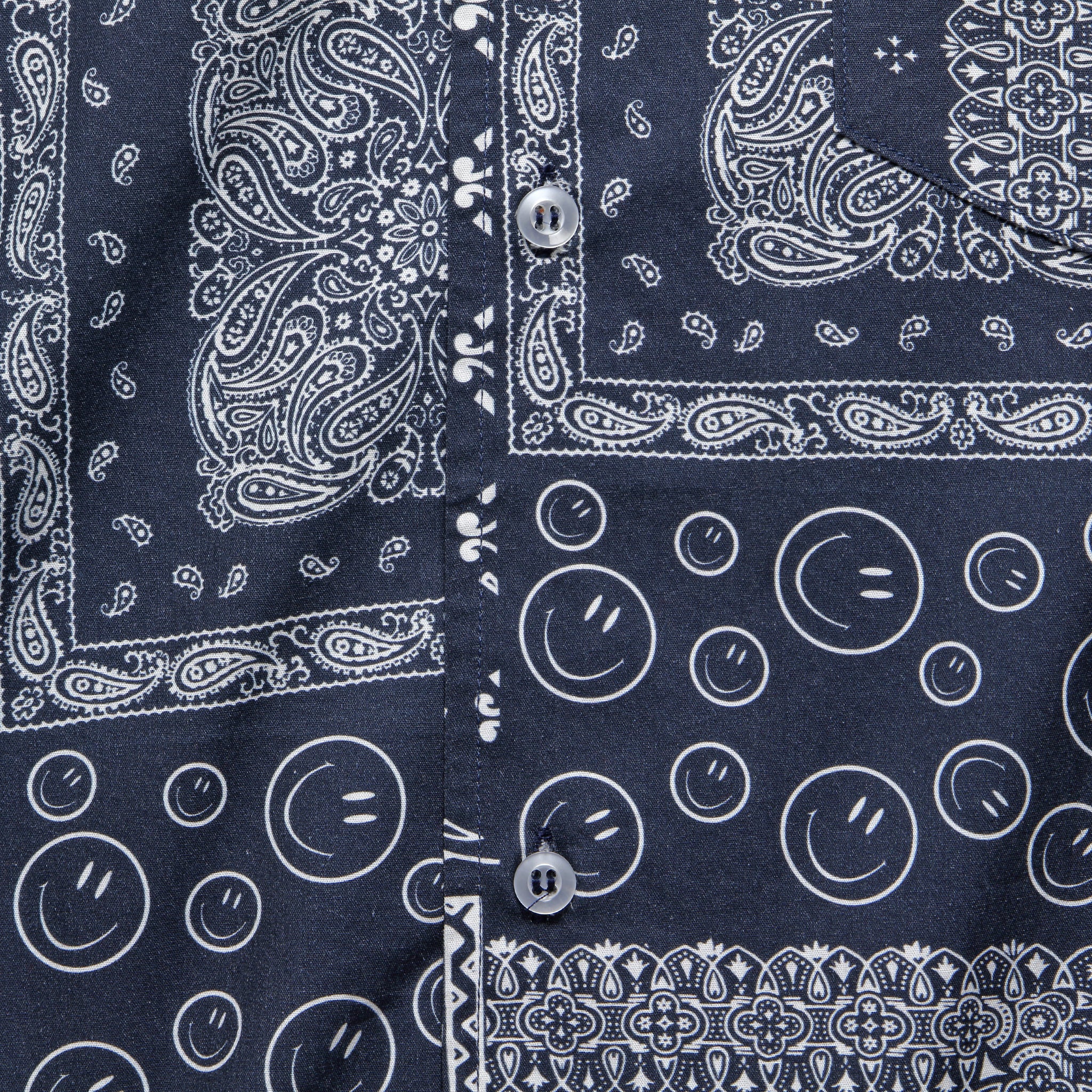 Bandana Print Camp Shirt - Navy - Bather - STAG Provisions - Tops - S/S Woven - Other Pattern