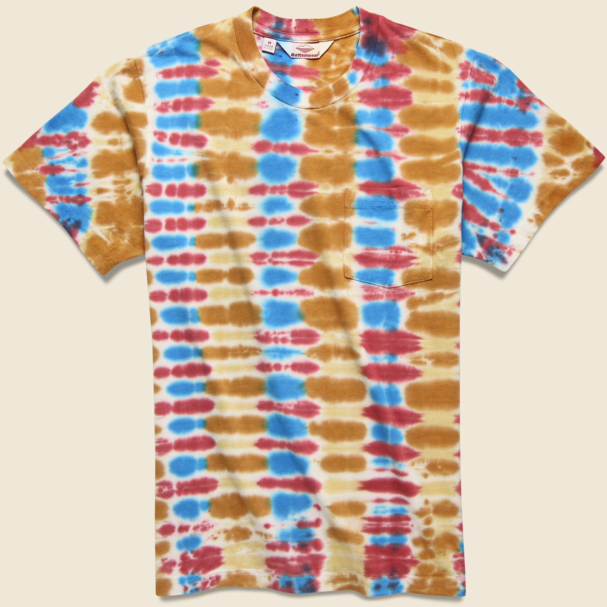 Pocket Tee - Parallel Tie Dye - Battenwear - STAG Provisions - Tops - S/S Tee