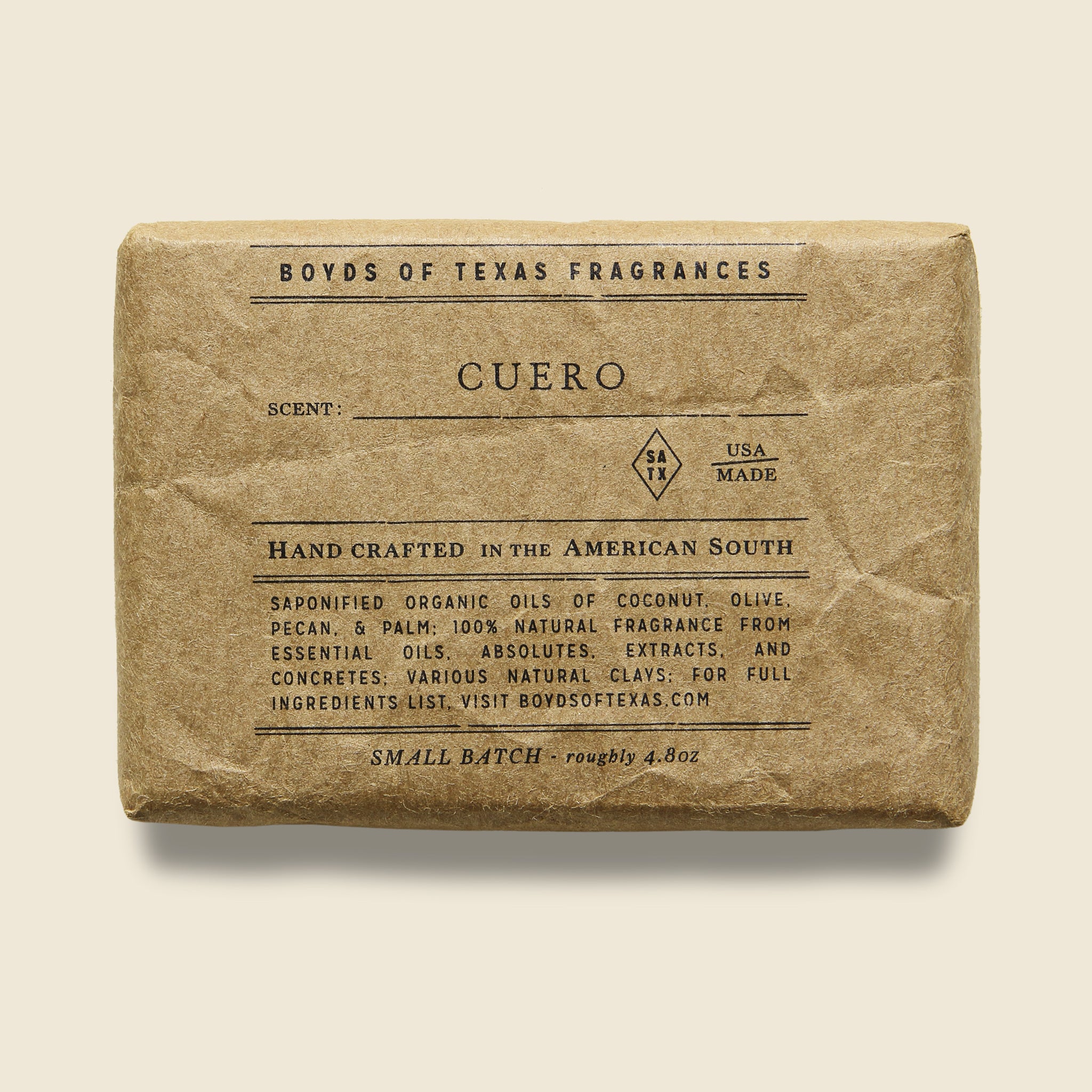 Natural Bar Soap - Cuero - Boyd's of Texas - STAG Provisions - Chemist - Soap / Clenser