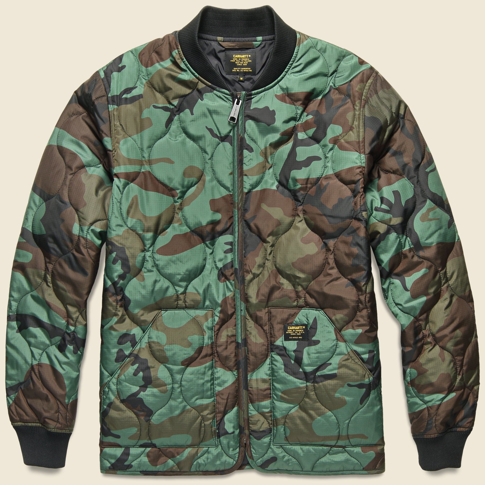 Volta Quilted Bomber Jacket Liner - Camo Evergreen - Carhartt WIP - STAG Provisions - Outerwear - Coat / Jacket