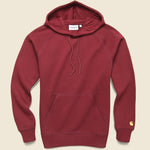 Hooded Chase Sweatshirt - Jam/Gold - Carhartt WIP - STAG Provisions - Tops - Fleece / Sweatshirt