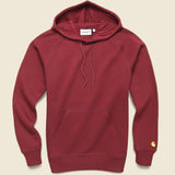 Hooded Chase Sweatshirt - Jam/Gold - Carhartt WIP - STAG Provisions - Tops - Fleece / Sweatshirt