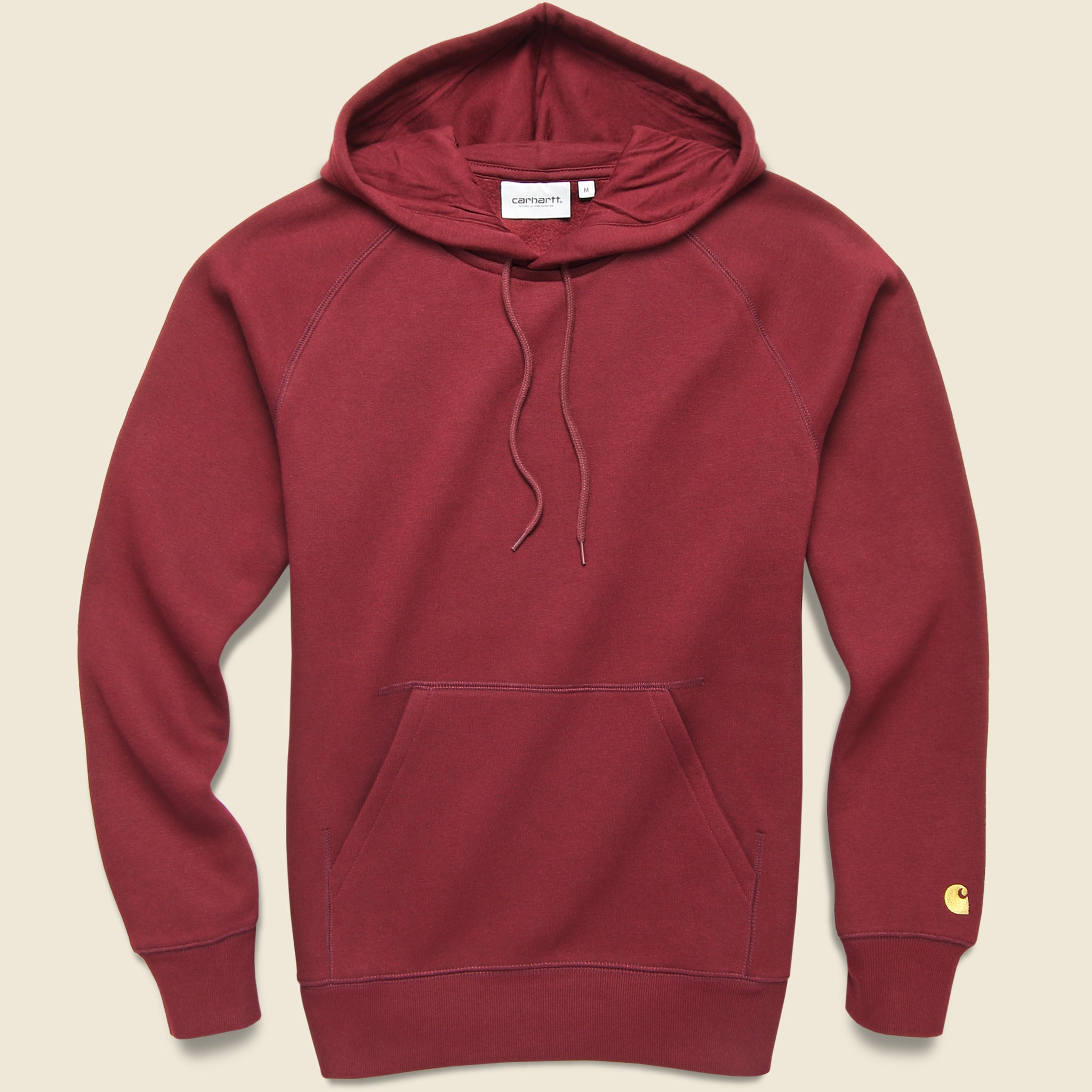 Hooded Chase Sweatshirt - Jam/Gold - Carhartt WIP - STAG Provisions - Tops - Fleece / Sweatshirt
