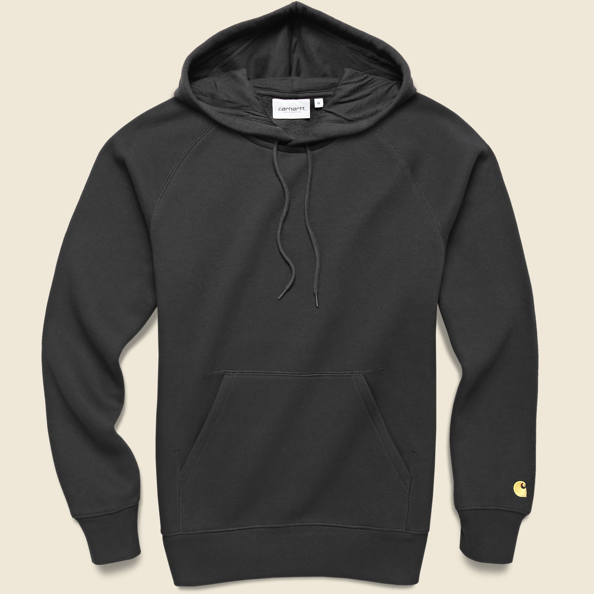 Hooded Chase Sweatshirt - Black/Gold - Carhartt WIP - STAG Provisions - Tops - Fleece / Sweatshirt