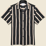 Gelder Stripe Camp Shirt - Black - Carhartt WIP - STAG Provisions - Tops - S/S Woven - Stripe