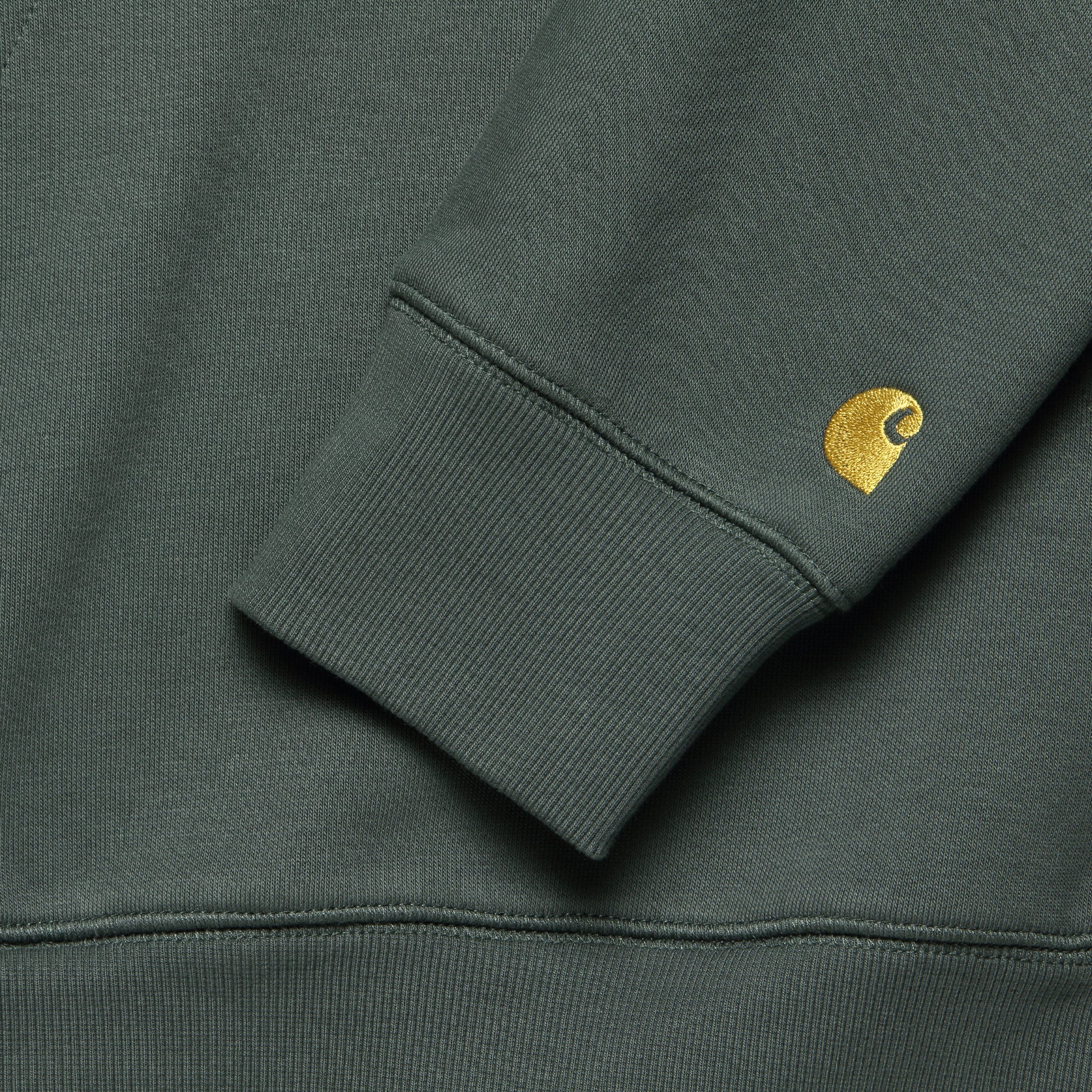 Hooded Chase Sweatshirt - Jura/Gold - Carhartt WIP - STAG Provisions - Tops - Fleece / Sweatshirt