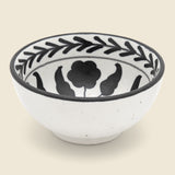 Hand Painted Floral Design Stoneware Bowl - Black - Home - STAG Provisions - Home - Kitchen - Tabletop
