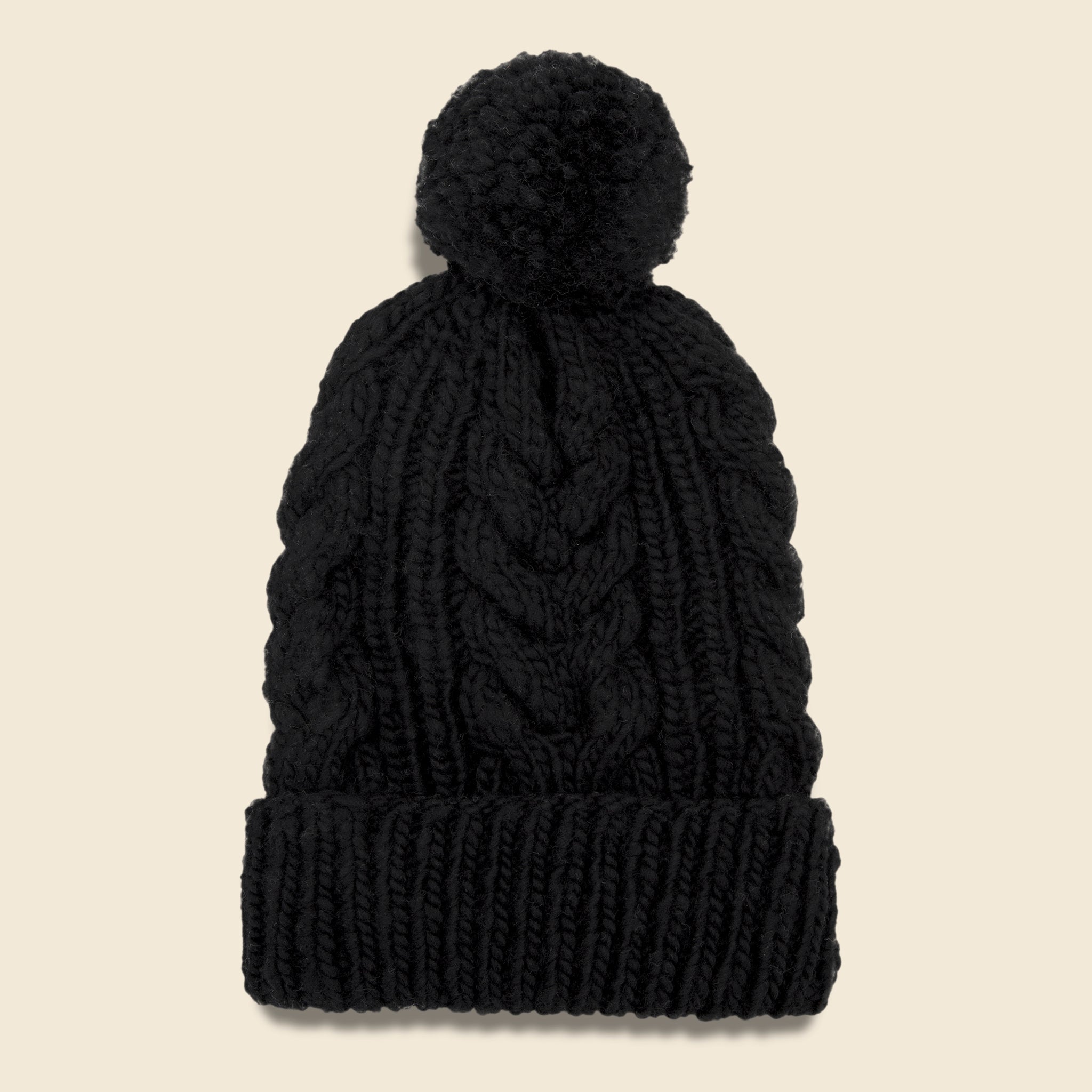 Double Cuff Fisherman Beanie - Black - Chamula - STAG Provisions - Accessories - Hats