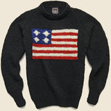 Flag Pullover Sweater - Black - Chamula - STAG Provisions - Tops - Sweater
