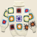 Granny Square Turtleneck Pullover - Ivory - Chamula - STAG Provisions - Tops - Sweater