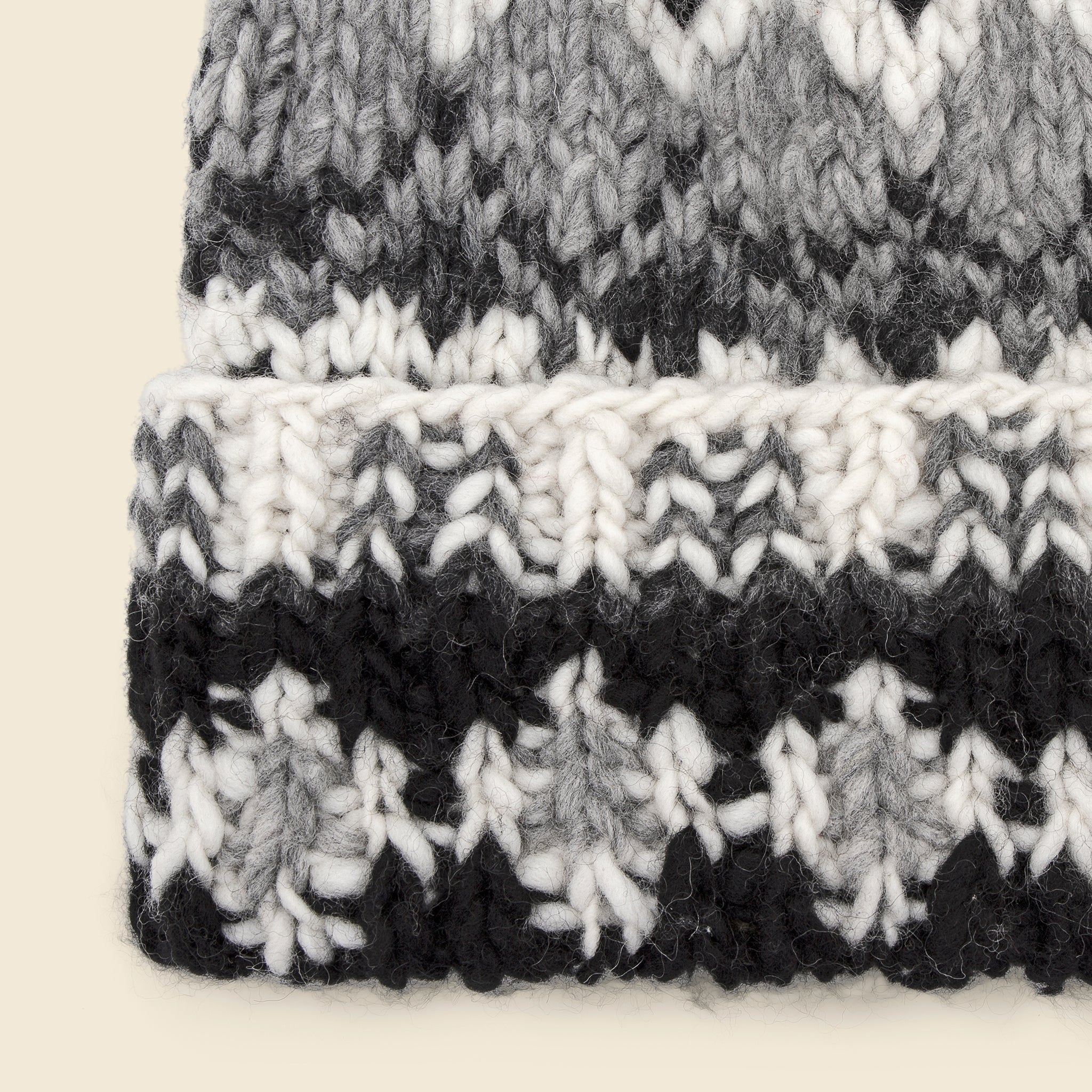 Double Cuff Fair Isle Cap - Ivory #2 - Chamula - STAG Provisions - Accessories - Hats
