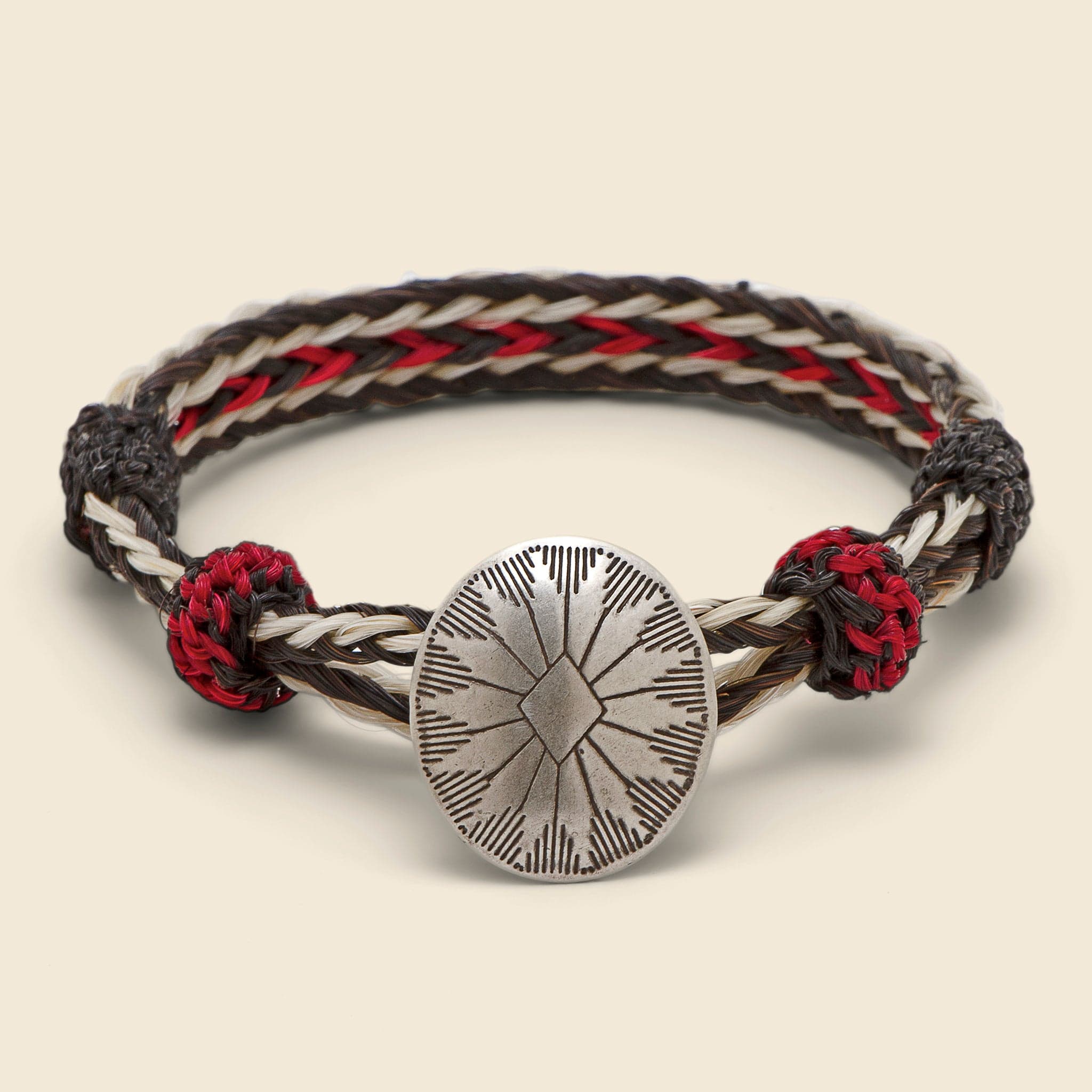 Sunburst Concho Bracelet - Red/Black - Chamula - STAG Provisions - Accessories - Cuffs