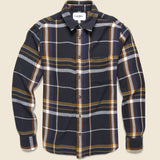 Moonrise Acid Plaid Shirt - Brown/Orange - Corridor - STAG Provisions - Tops - L/S Woven - Plaid