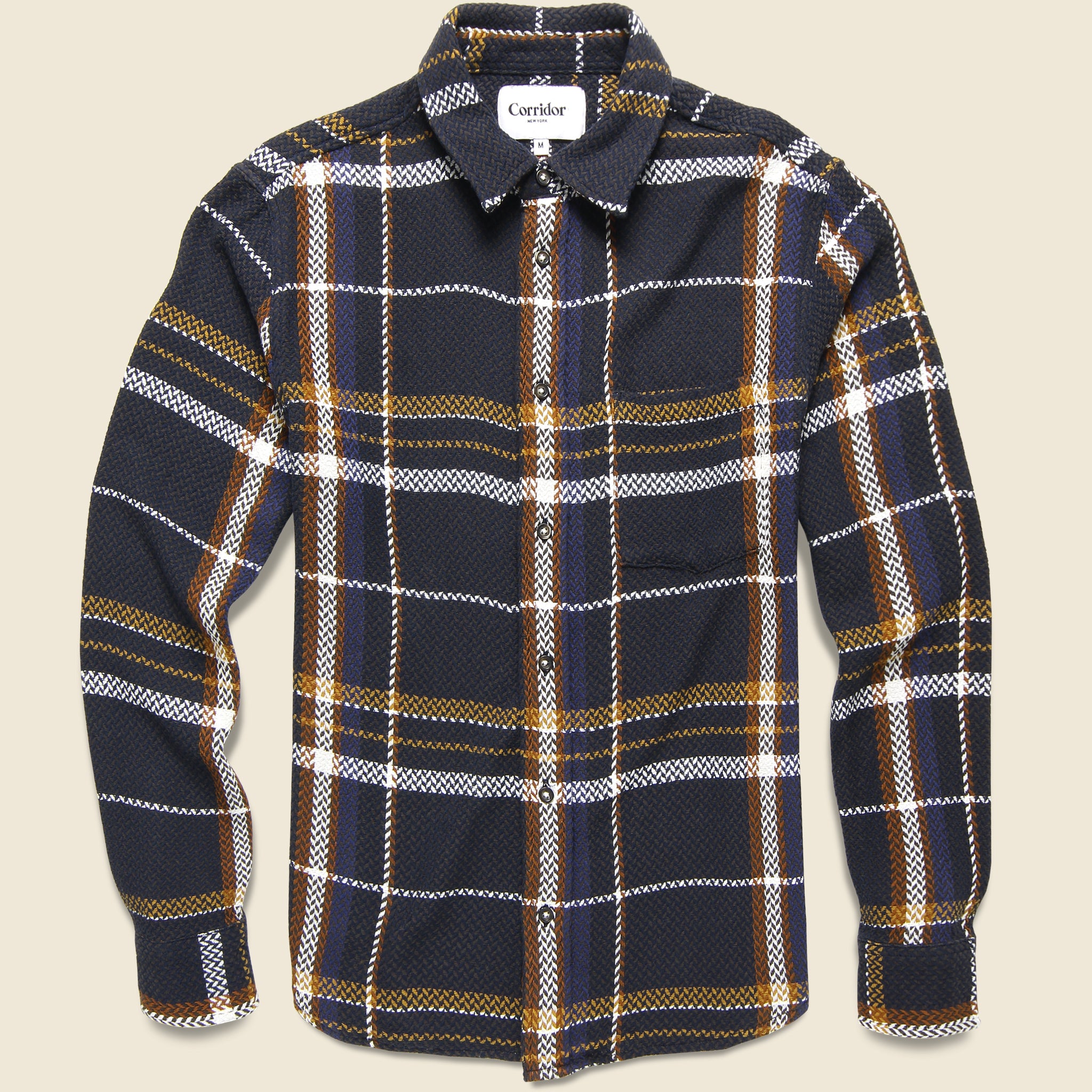 Moonrise Acid Plaid Shirt - Brown/Orange - Corridor - STAG Provisions - Tops - L/S Woven - Plaid