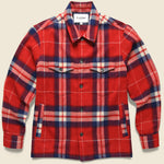 Ombre Plaid Military Shirt Jacket - Red - Corridor - STAG Provisions - Outerwear - Shirt Jacket