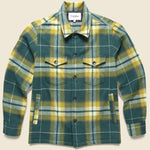 Ombre Plaid Military Shirt Jacket - Green - Corridor - STAG Provisions - Outerwear - Shirt Jacket