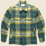 Ombre Plaid Military Shirt Jacket - Green - Corridor - STAG Provisions - Outerwear - Shirt Jacket