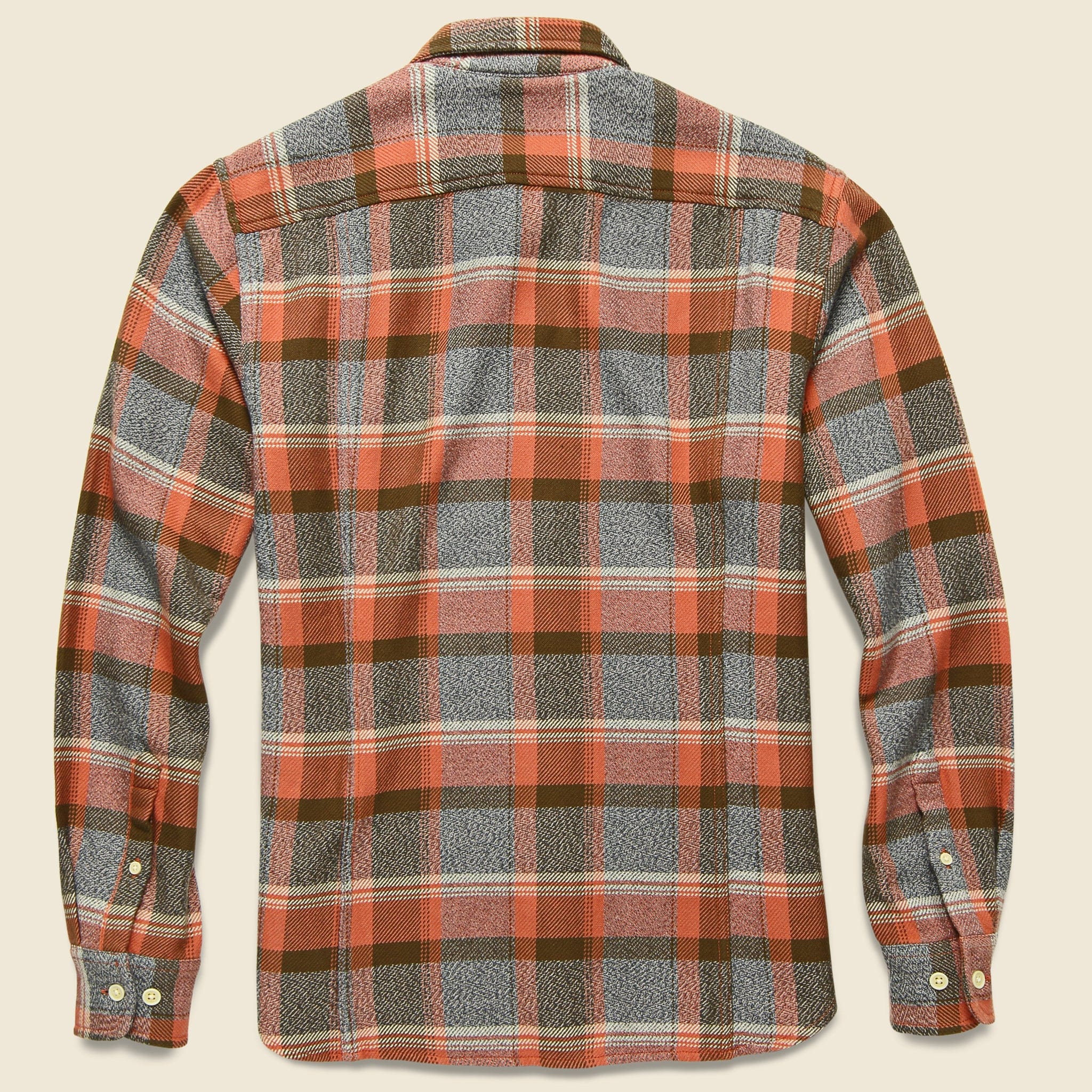 Twisted Yarn Blanket Plaid Shirt - Clay - Corridor - STAG Provisions - Tops - L/S Woven - Plaid
