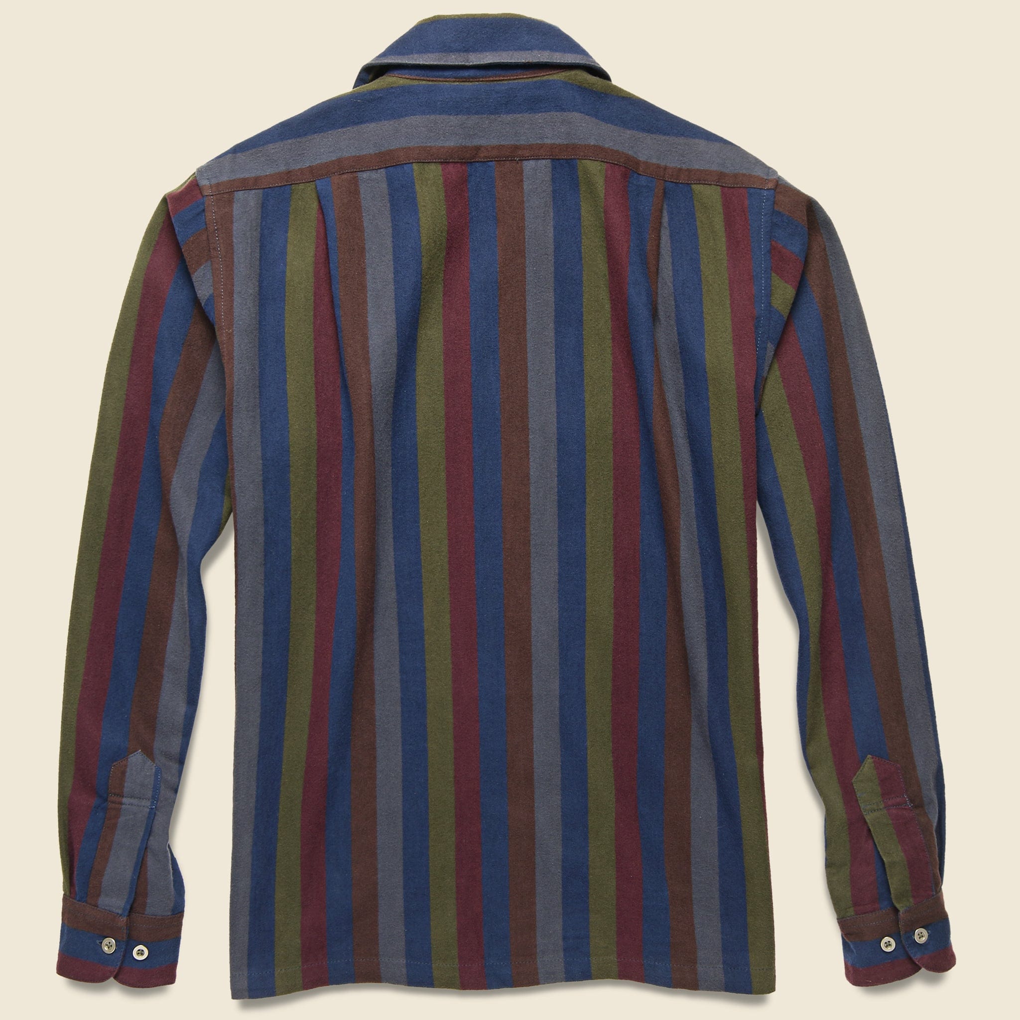 Vertical Striped Workshirt - Multi - Corridor - STAG Provisions - Tops - L/S Woven - Stripe