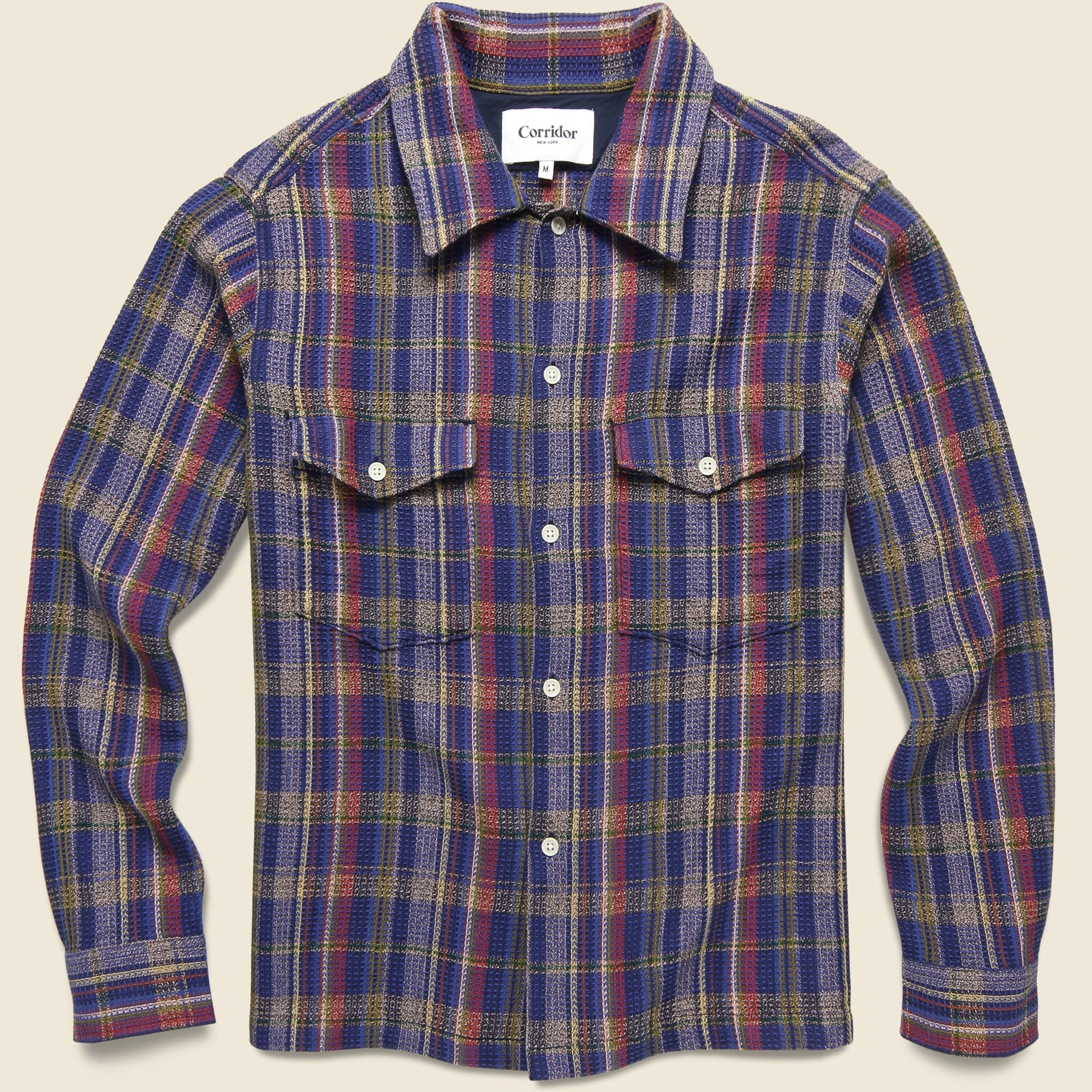 Technicolor Waffle Flannel CPO - Navy - Corridor - STAG Provisions - Tops - L/S Woven - Overshirt