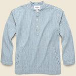 Spec Dye Stripe Popover - Blue/White - Corridor - STAG Provisions - Tops - L/S Woven - Stripe