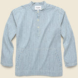 Spec Dye Stripe Popover - Blue/White - Corridor - STAG Provisions - Tops - L/S Woven - Stripe