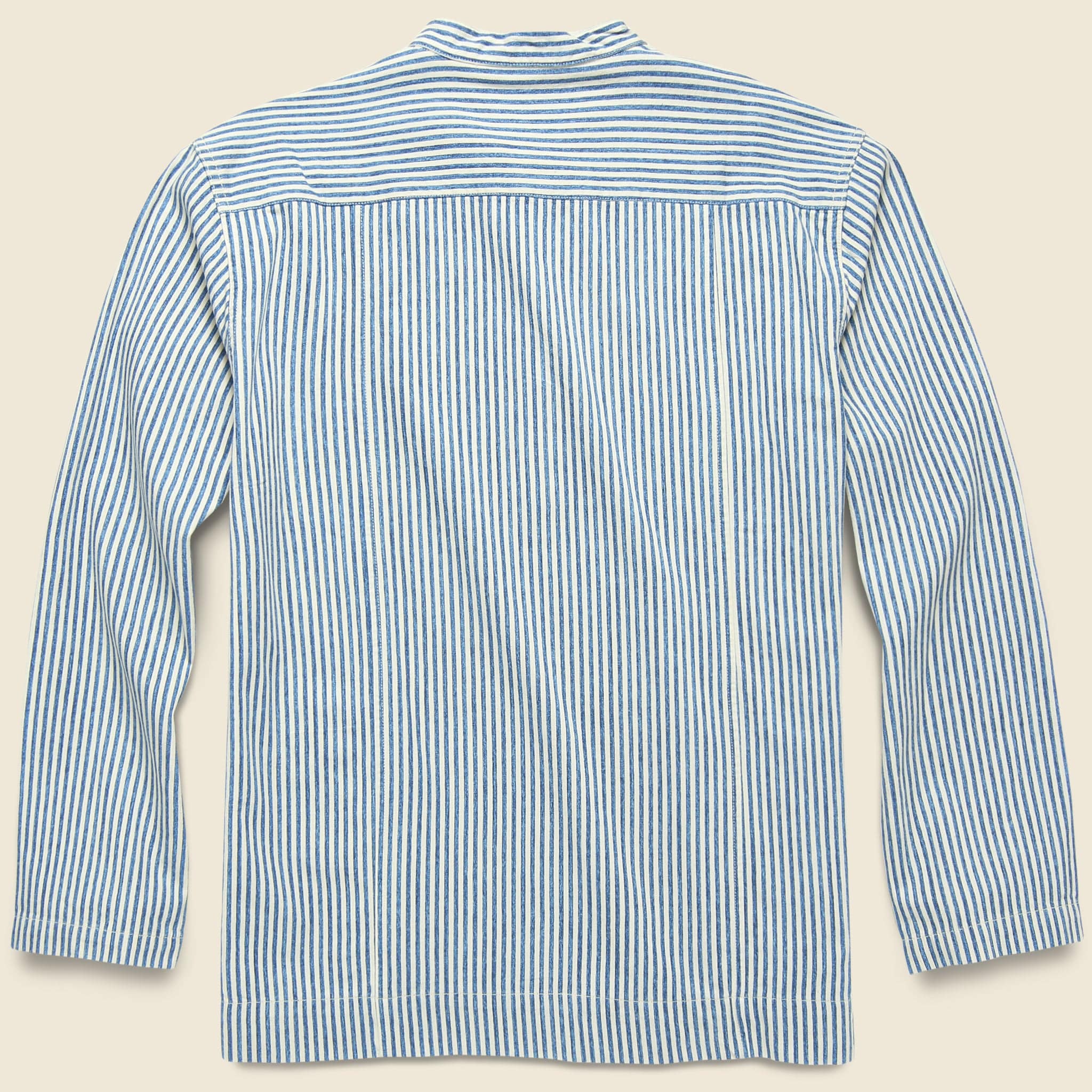 Spec Dye Stripe Popover - Blue/White - Corridor - STAG Provisions - Tops - L/S Woven - Stripe