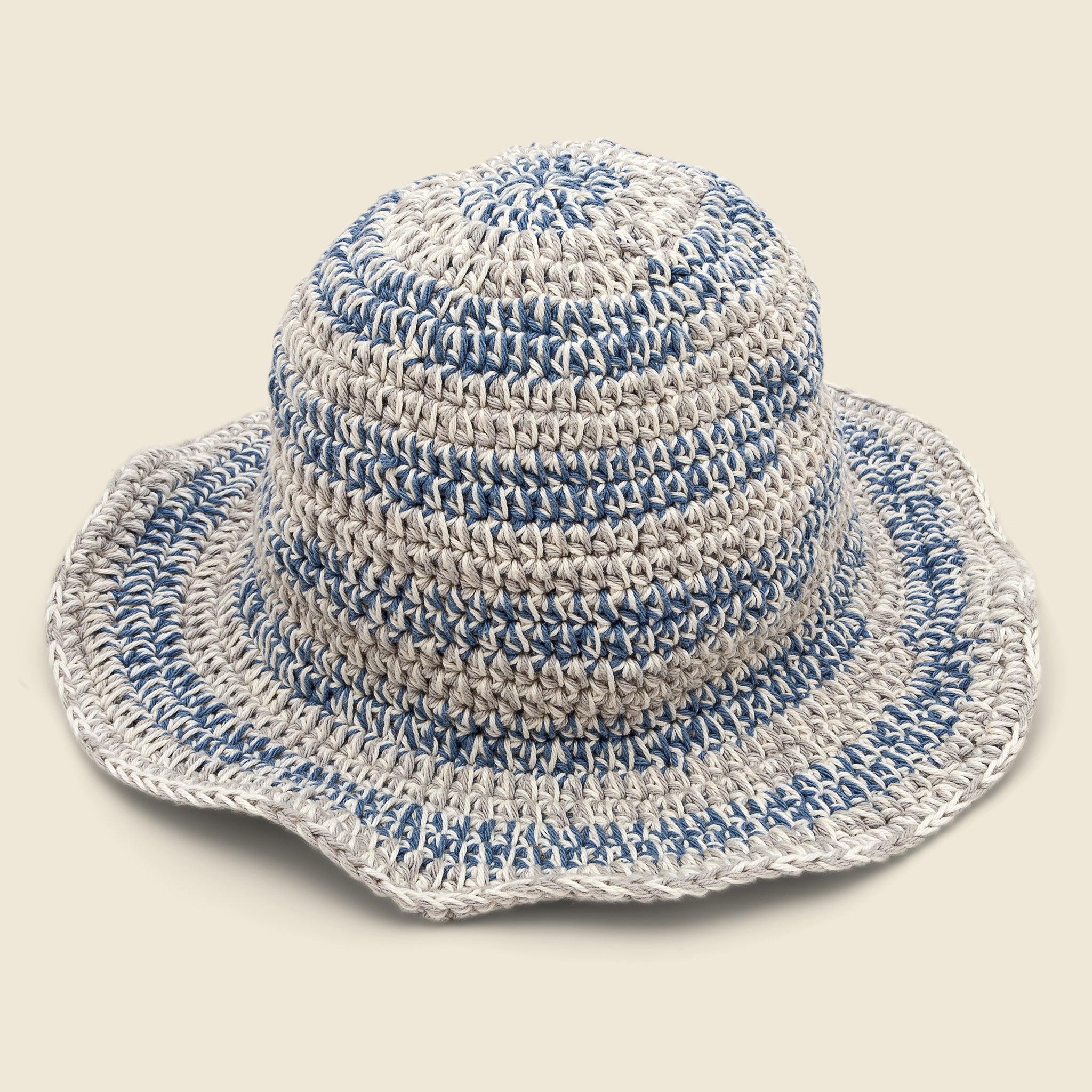 Hand Crochet Bucket Hat - Blue - Corridor - STAG Provisions - Accessories - Hats