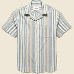 Amagansett Shirt - Blue - Corridor - STAG Provisions - Tops - S/S Woven - Stripe