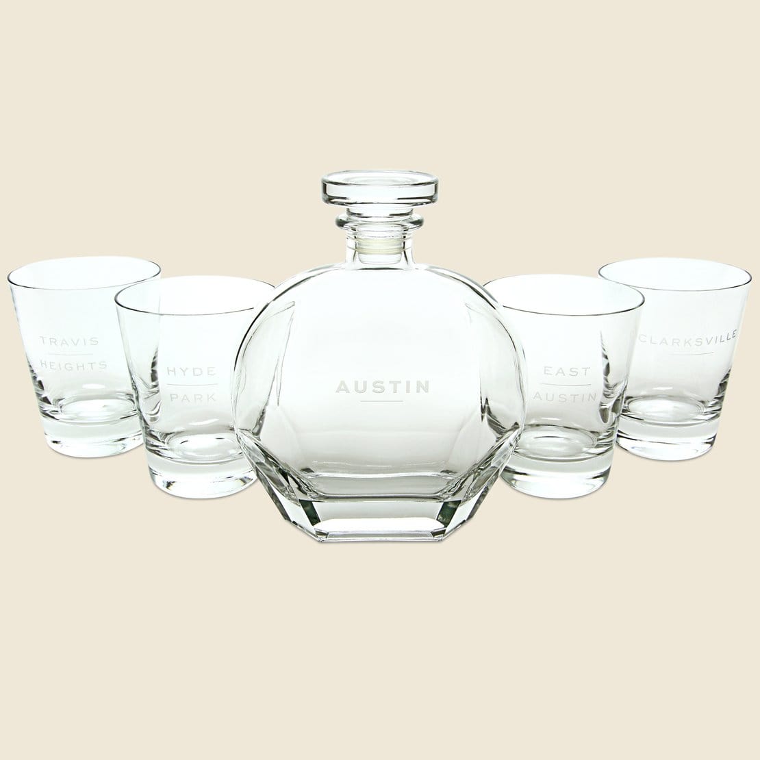 Tumbler Set - Austin Neighborhoods - Barware - STAG Provisions - Gift - Glassware / Barware