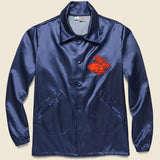 Texas Playboys Satin Windbreaker - Navy - Ebbets Field Flannels - STAG Provisions - Outerwear - Coat / Jacket