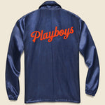 Texas Playboys Satin Windbreaker - Navy - Ebbets Field Flannels - STAG Provisions - Outerwear - Coat / Jacket