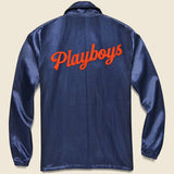 Texas Playboys Satin Windbreaker - Navy - Ebbets Field Flannels - STAG Provisions - Outerwear - Coat / Jacket