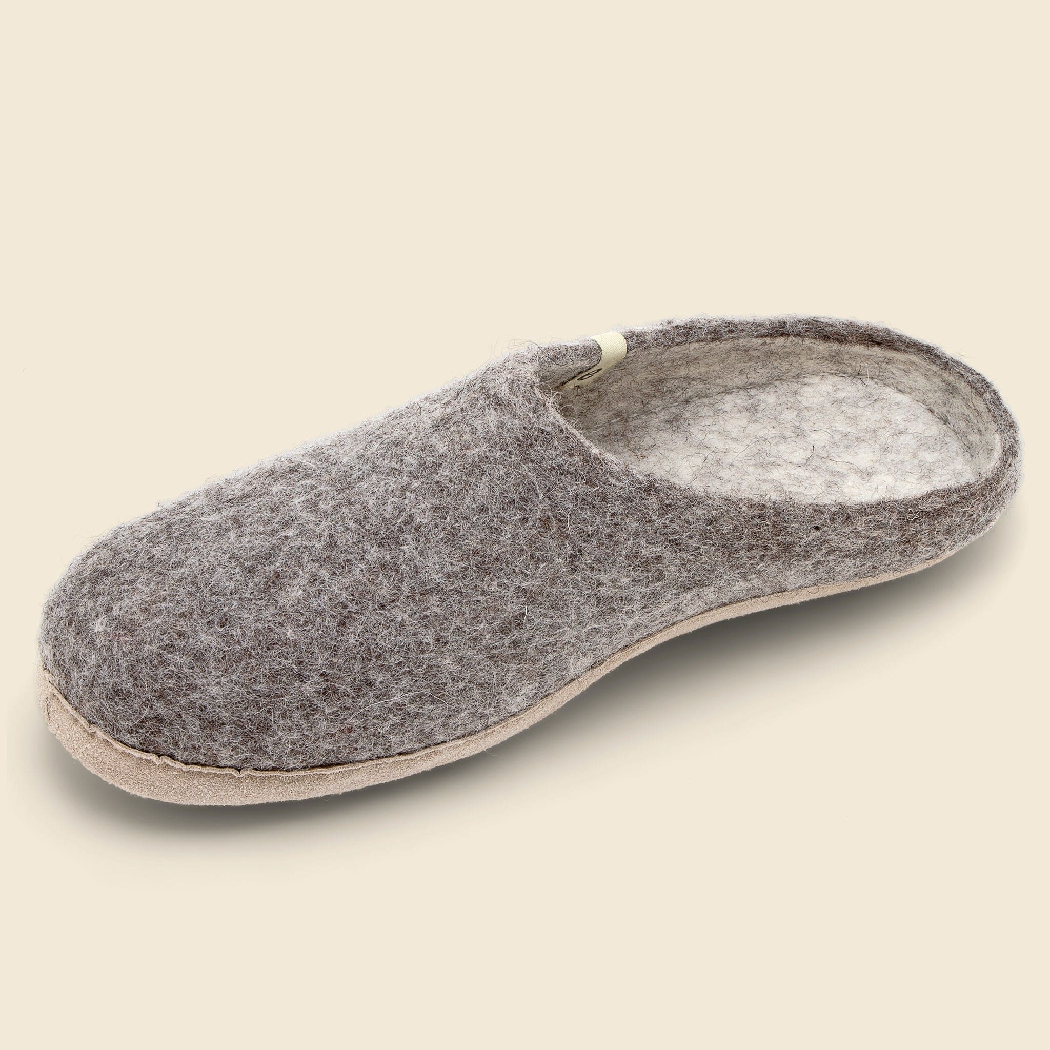 Wool Slippers - Natural Grey - EGOS COPENHAGEN - STAG Provisions - Home - Bed - Slipper